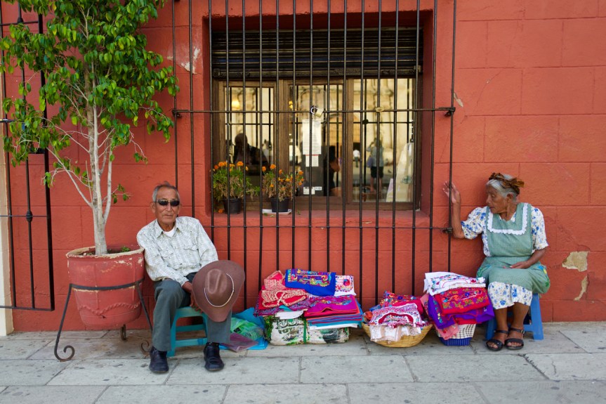 Another lovely old couple surviving in Oaxaca...