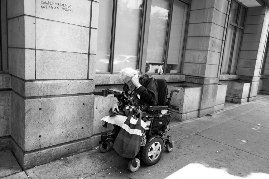 This is George. He lost his legs last year to diabetes. I often share some of my pot with him. He likes strong Indicas...