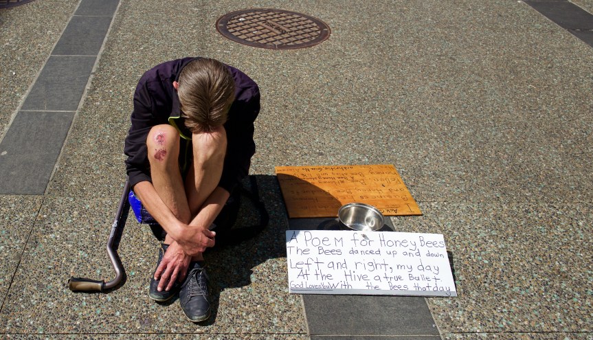 I see him everyday when I get off the subway...